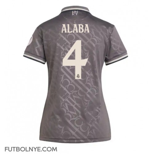 Camiseta Real Madrid David Alaba #4 Tercera Equipación para mujer 2024-25 manga corta